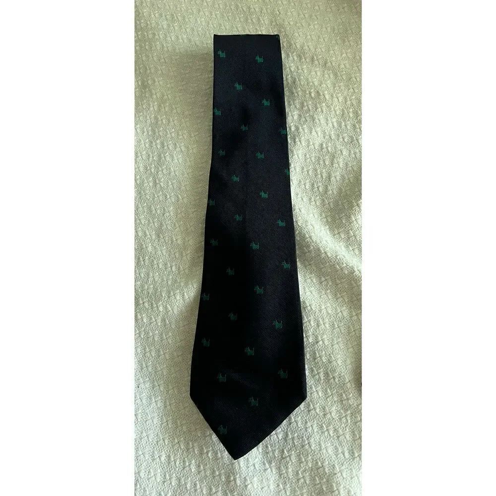 Hemlex pure silk Scottie dog pattern men’s necktie
